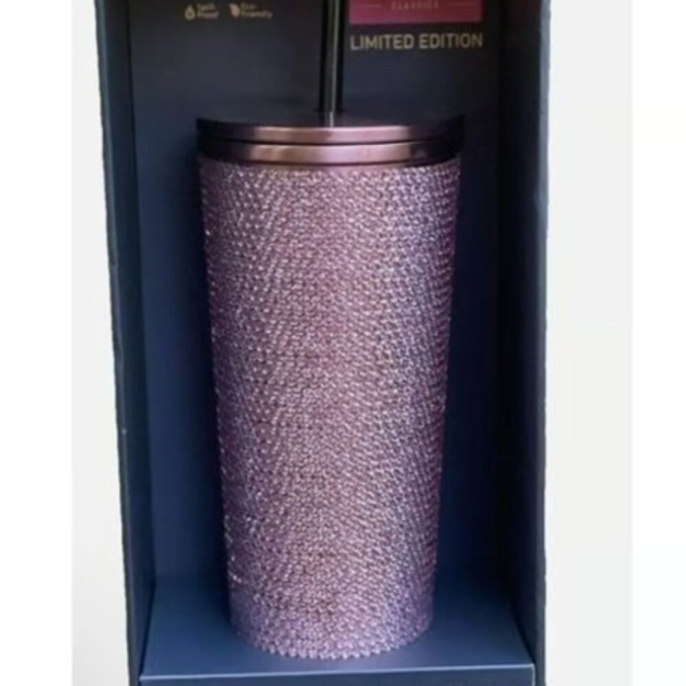 NIB 25 oz. Sparkly Tumbler - Pink